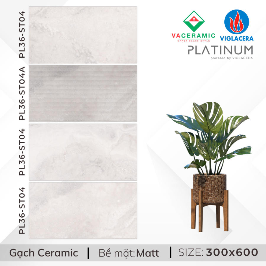 GẠCH ỐP TƯỜNG 30x60 VIGLACERA PL36-ST04-04A
