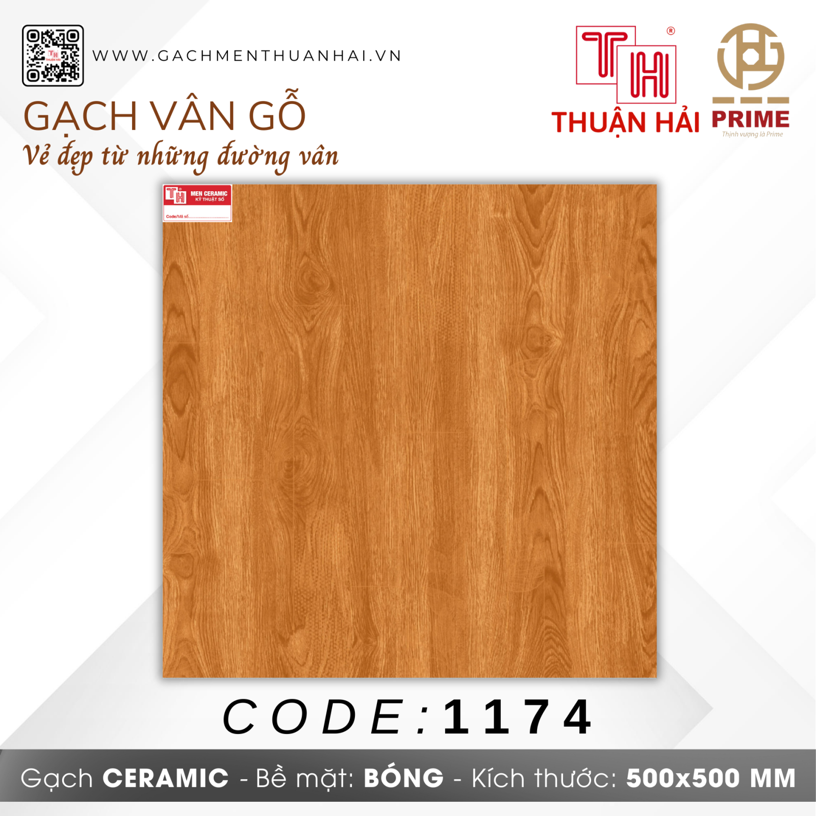 GẠCH GIẢ GỖ 50x50 PRIME 1174
