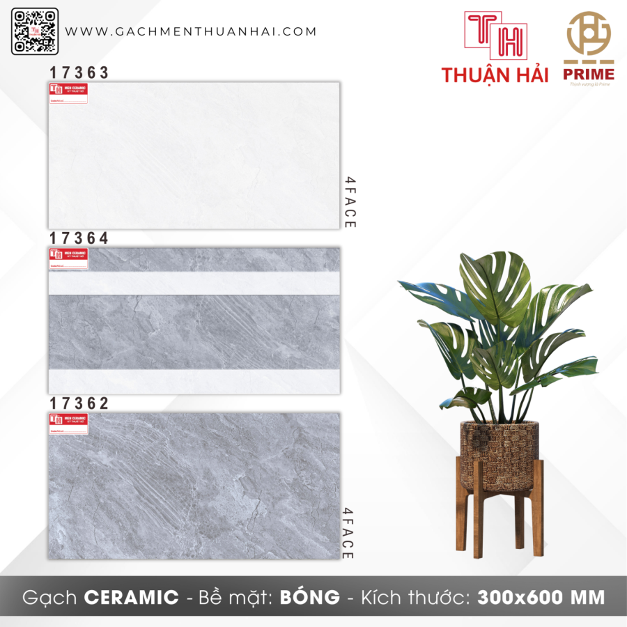 GẠCH ỐP TƯỜNG 30x60 PRIME 17363 - 17364 - 17362