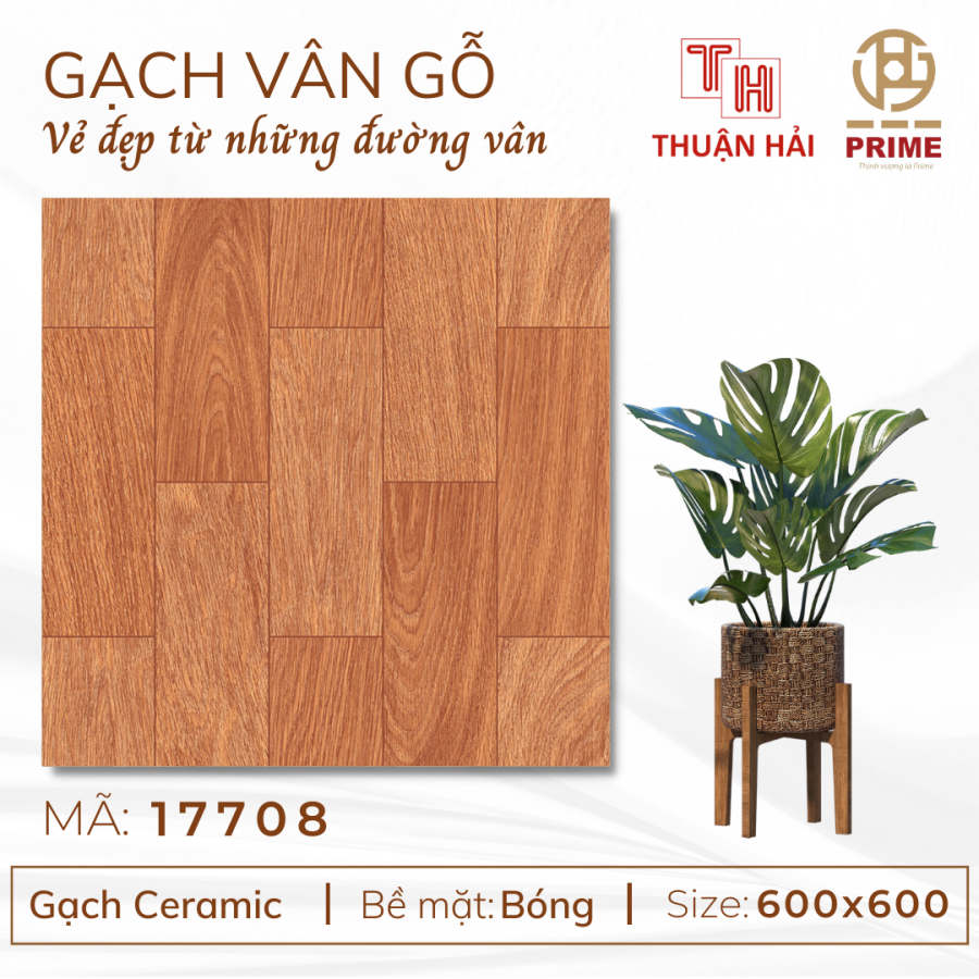 GẠCH GIẢ GỖ 60x60 PRIME 17708