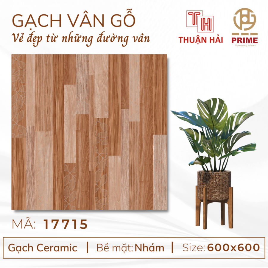 GẠCH GIẢ GỖ 60x60 PRIME 17715