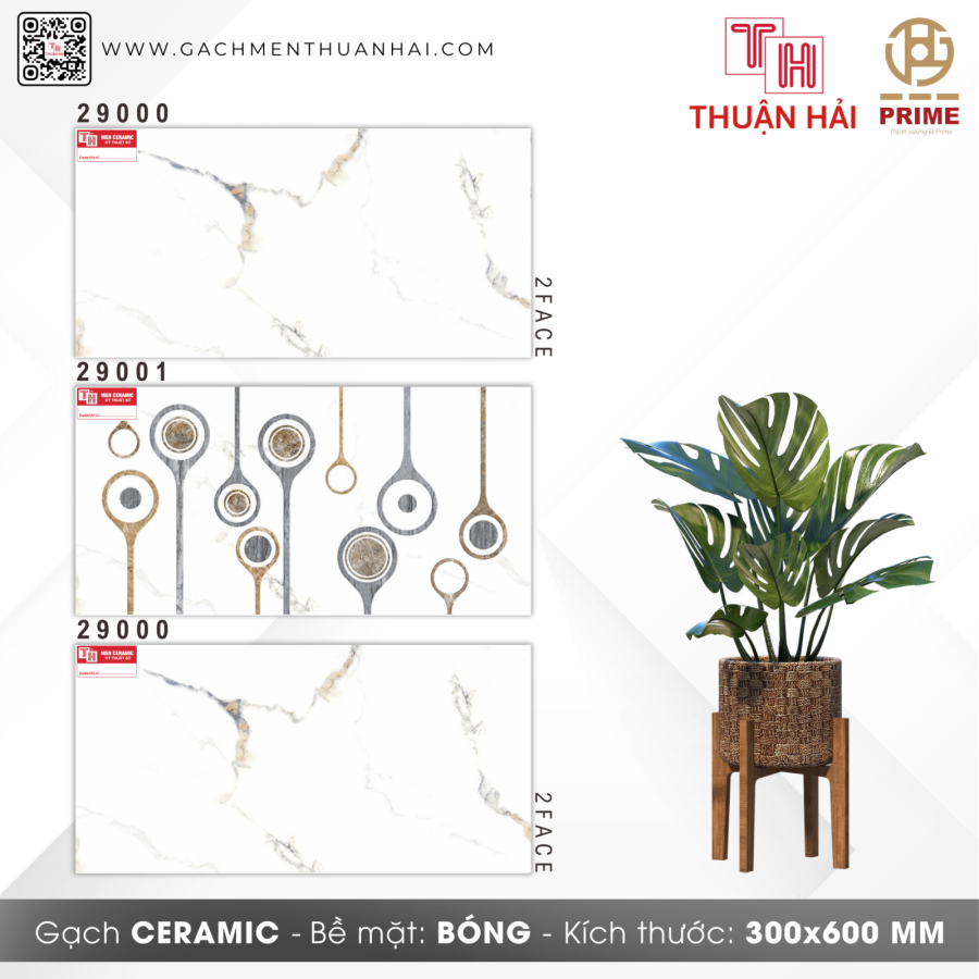 GẠCH ỐP TƯỜNG 30x60 PRIME 29000 - 29001 - 29000