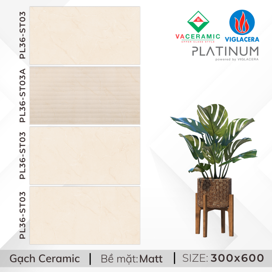 GẠCH ỐP TƯỜNG 30x60 VIGLACERA PL36-ST03-03A