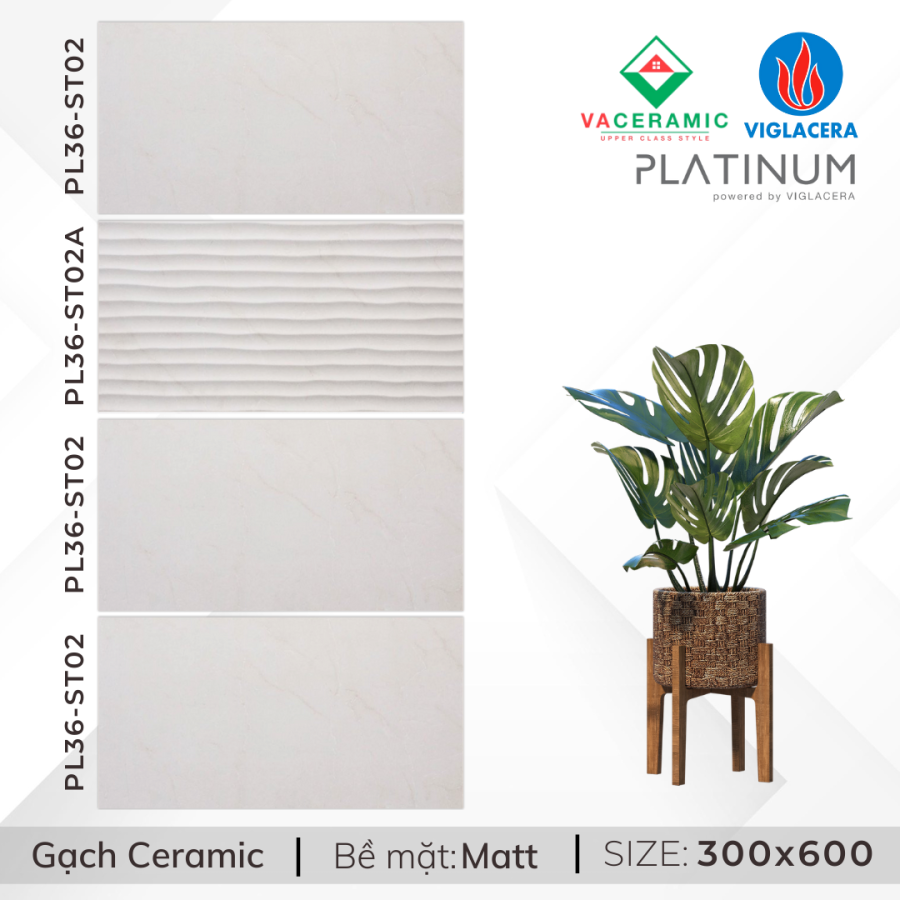 GẠCH ỐP TƯỜNG 30x60 VIGLACERA PL36-ST02-02A