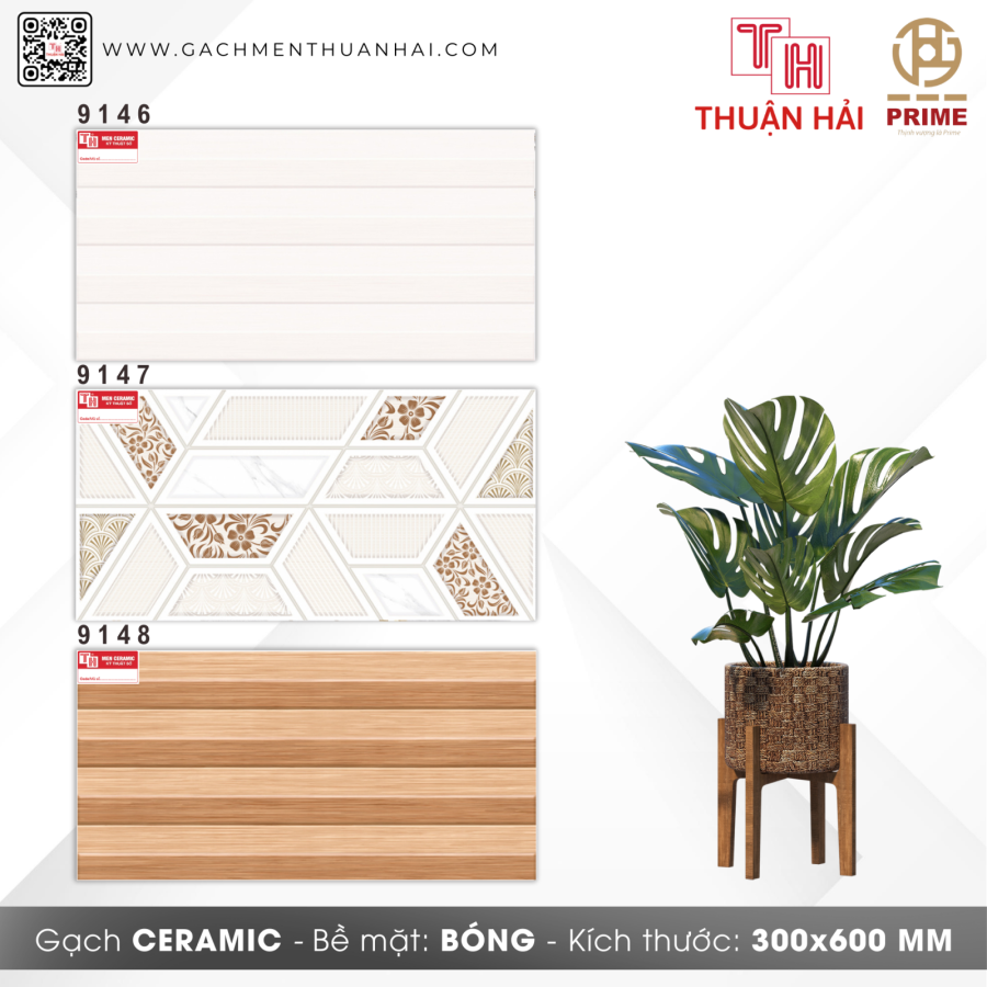 GẠCH ỐP TƯỜNG 30x60 PRIME 9146 - 9147 - 9148