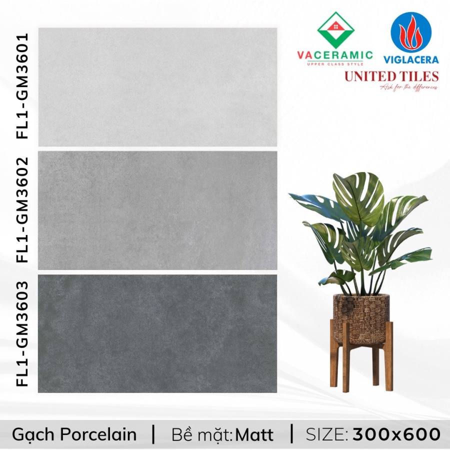 GẠCH ỐP TƯỜNG 30x60 VIGLACERA FL1-GM3601-GM3602