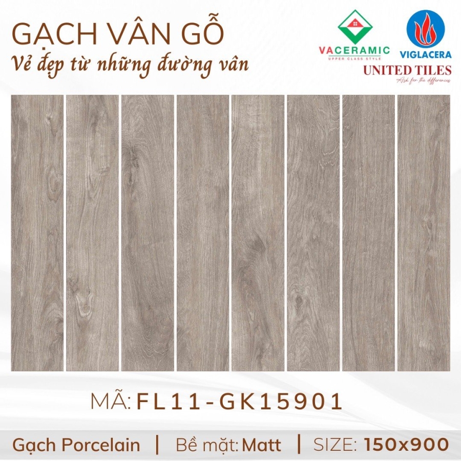 GẠCH LÁT NỀN 15x90 VIGLACERA FL11-GK15901