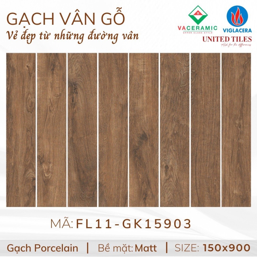 GẠCH LÁT NỀN 15x90 VIGLACERA FL11-GK15903