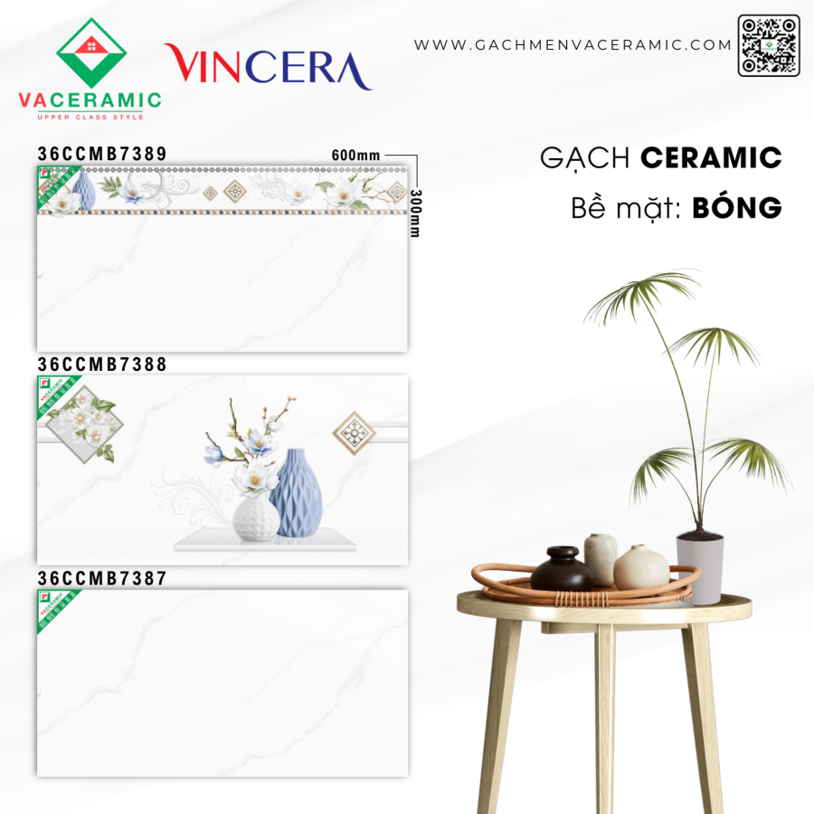 GẠCH ỐP TƯỜNG 30x60 VINCERA 7389 - 7388 - 7387