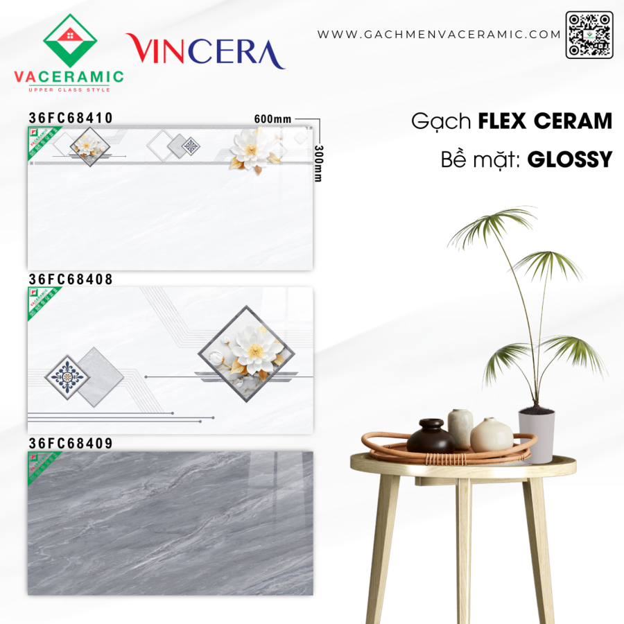 GẠCH ỐP TƯỜNG 30x60 VINCERA 68410 - 68408 - 68409