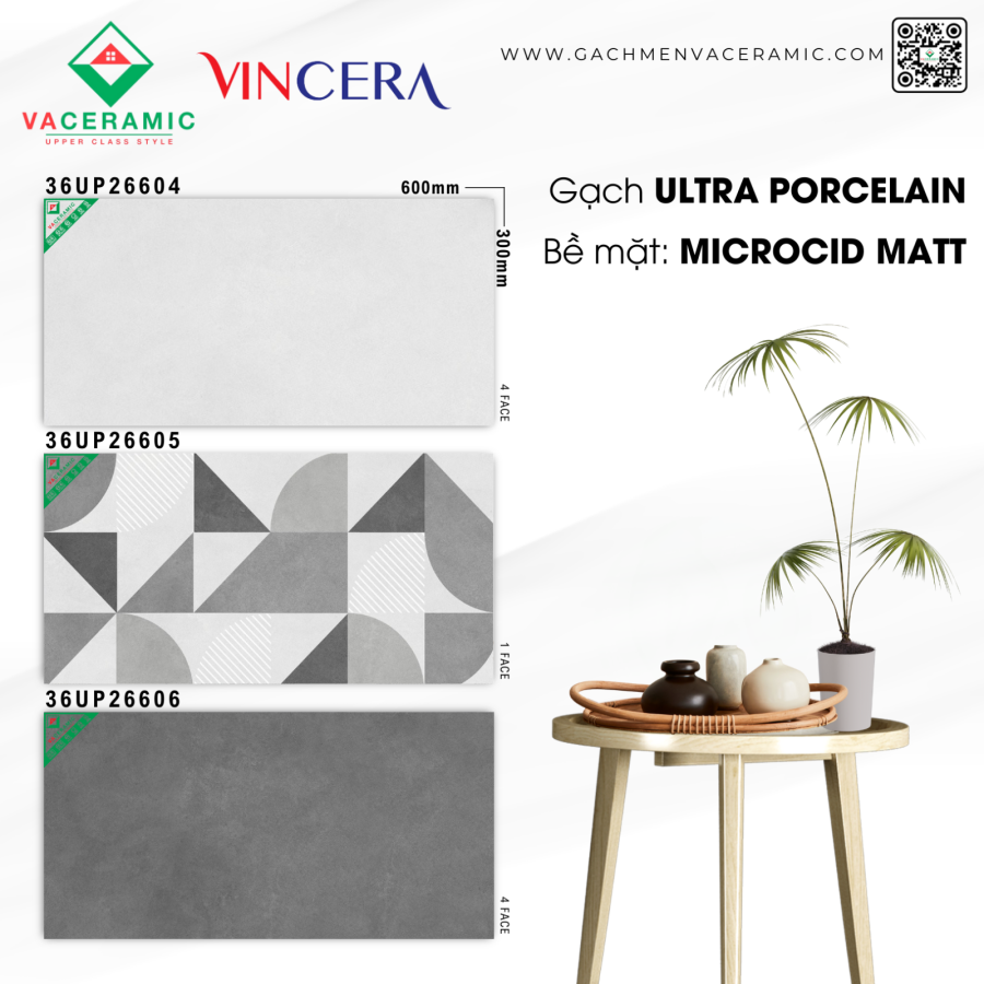 GẠCH ỐP TƯỜNG 30x60 VINCERA 26604 - 26605 - 26606