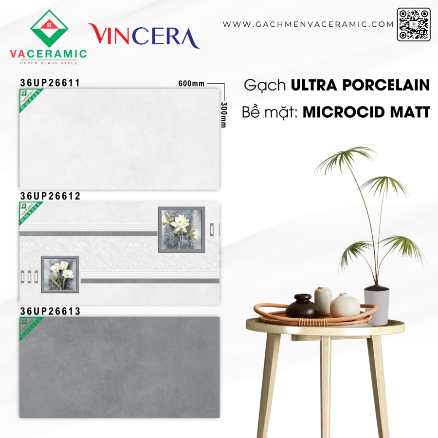 GẠCH ỐP TƯỜNG 30x60 VINCERA 26611 - 26612 - 26613