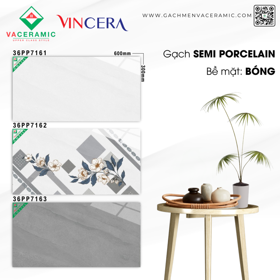 GẠCH ỐP TƯỜNG 30x60 VINCERA 7161 - 7162 - 7163