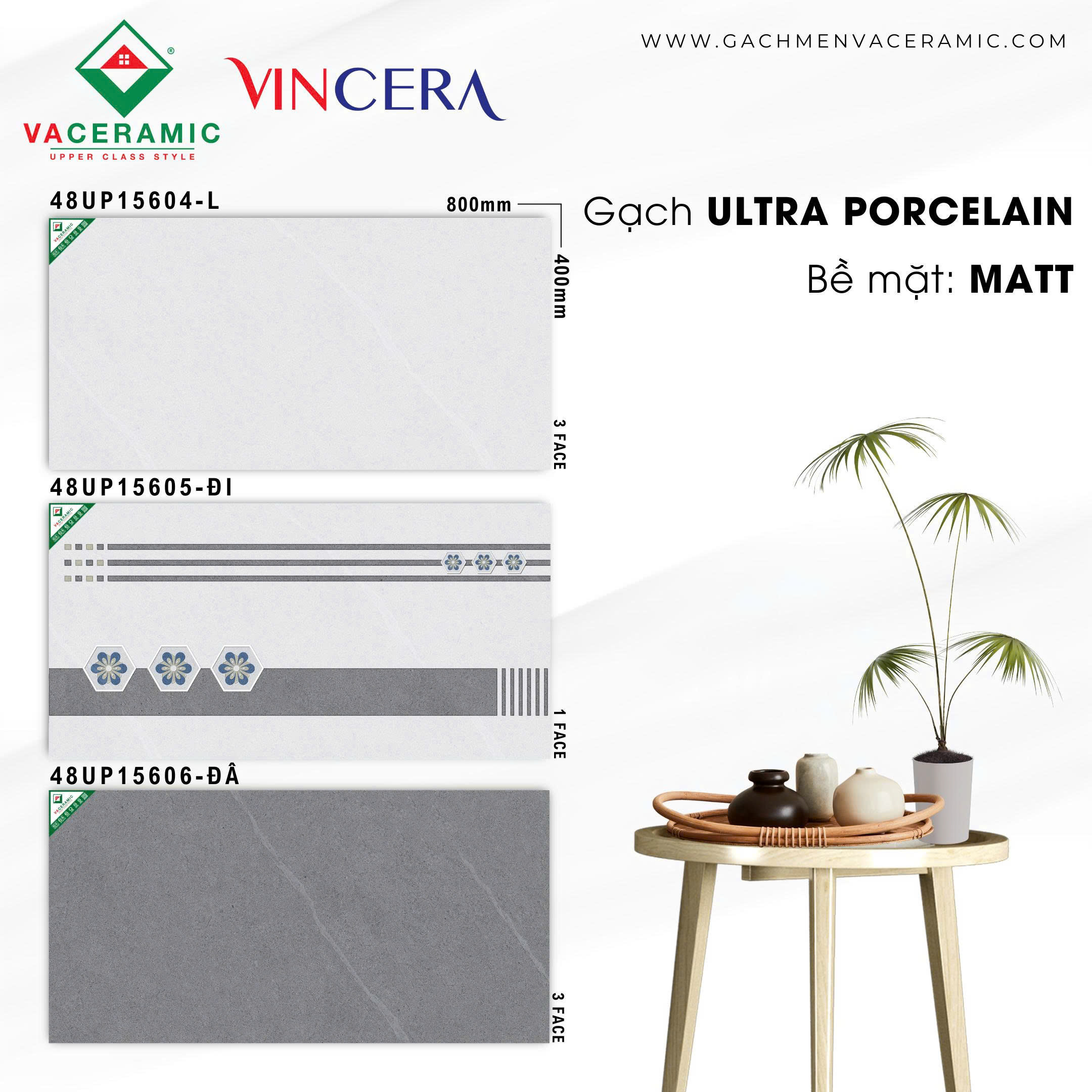 GẠCH ỐP TƯỜNG 30x60 VINCERA 15604 - 15605 - 15606