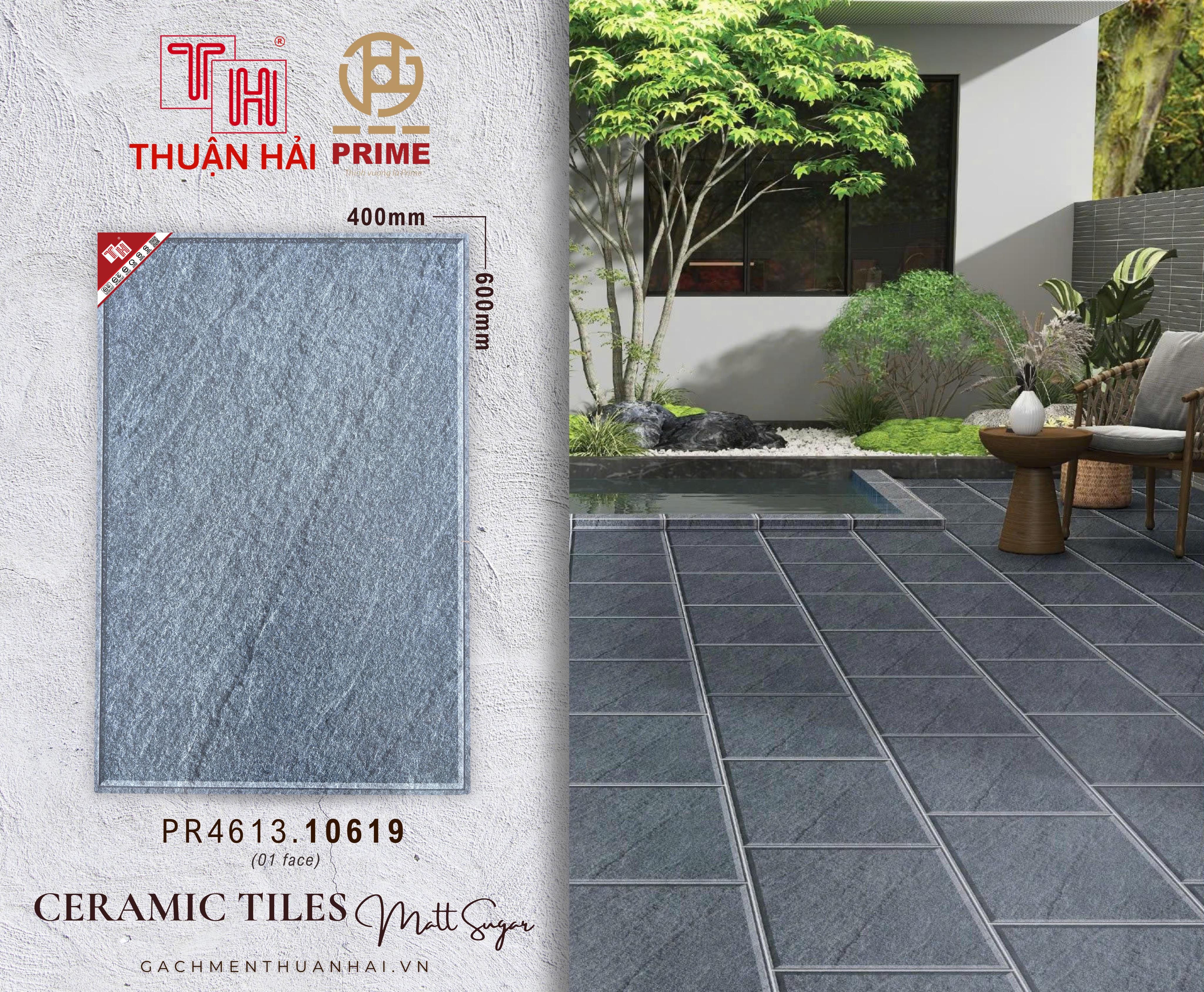 GẠCH SÂN VƯỜN 40x60 PRIME 10619